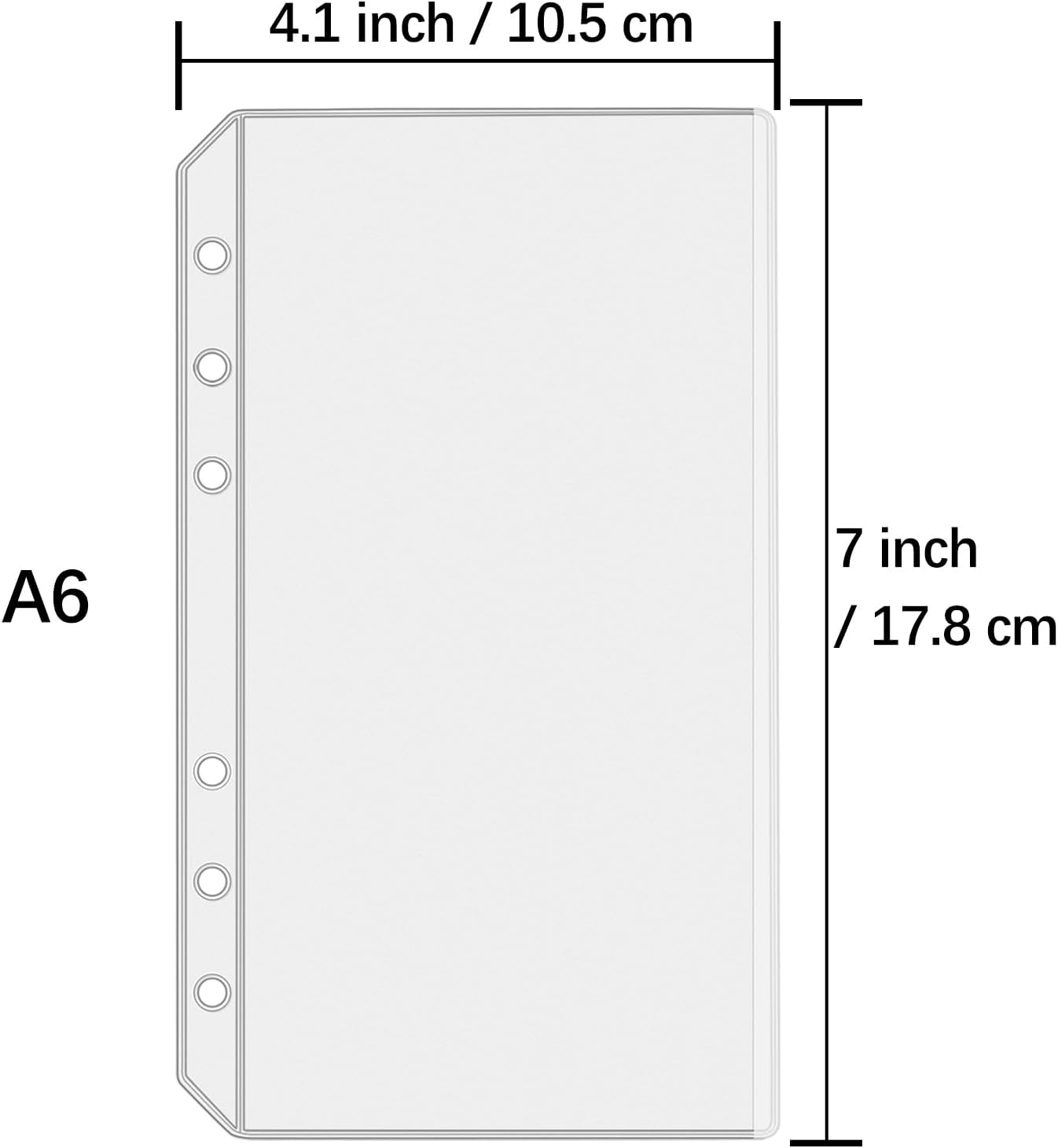 12PCS A6 Binder Pockets with No Zippers, Zipless Budget Envelopes for the Cash System, A6 Binder Pouch for 6 Ring Binder, Money Folder Organizer, Clear PVC Savings Challenges Envelopes, 12PCS.
