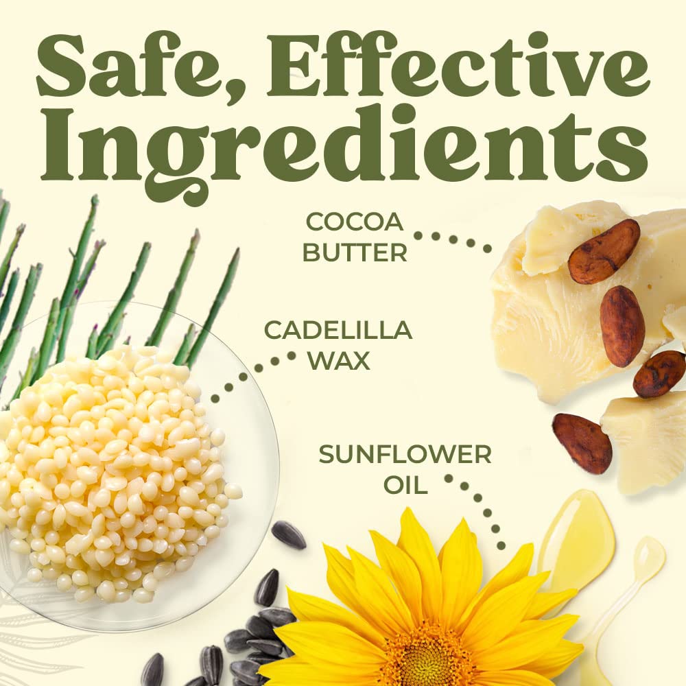 Earth's Daughter USDA Organic Lip Balm 6-Pack - Fruit Flavors, Beeswax, Coconut Oil, Vitamin E - Best Lip Repair Chapstick for Dry Cracked Lips - Moisturizing Lip Care