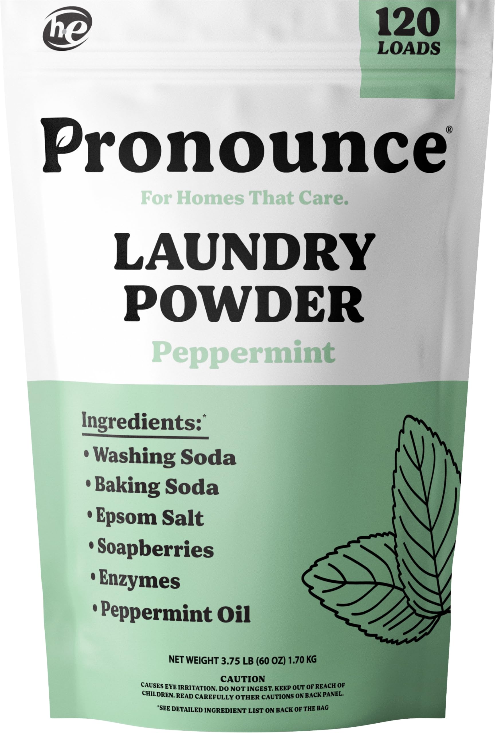 Pronounce Laundry Detergent Powder Alternative | Cleaner Ingredients. Safer for Sensitive Skin. Stain + Smell Fighting. With Essential Oils. HE Safe - 120 Loads (Lemon).