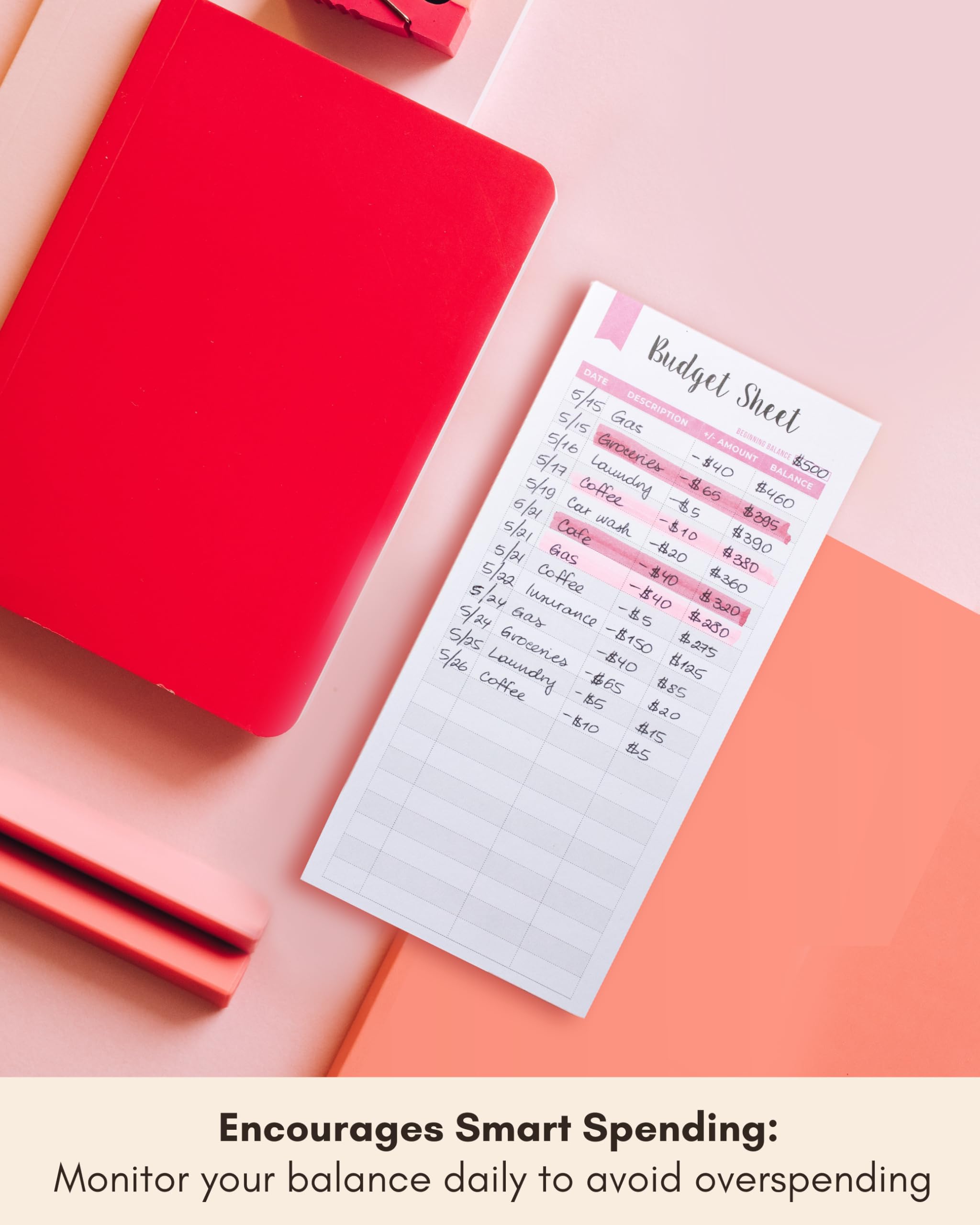 Lamare A6 Budget Binder Inserts – Weekly Budget Planner & Expense Tracker Sheets – A6 Planner Inserts for Cash Stuffing & Money Tracker