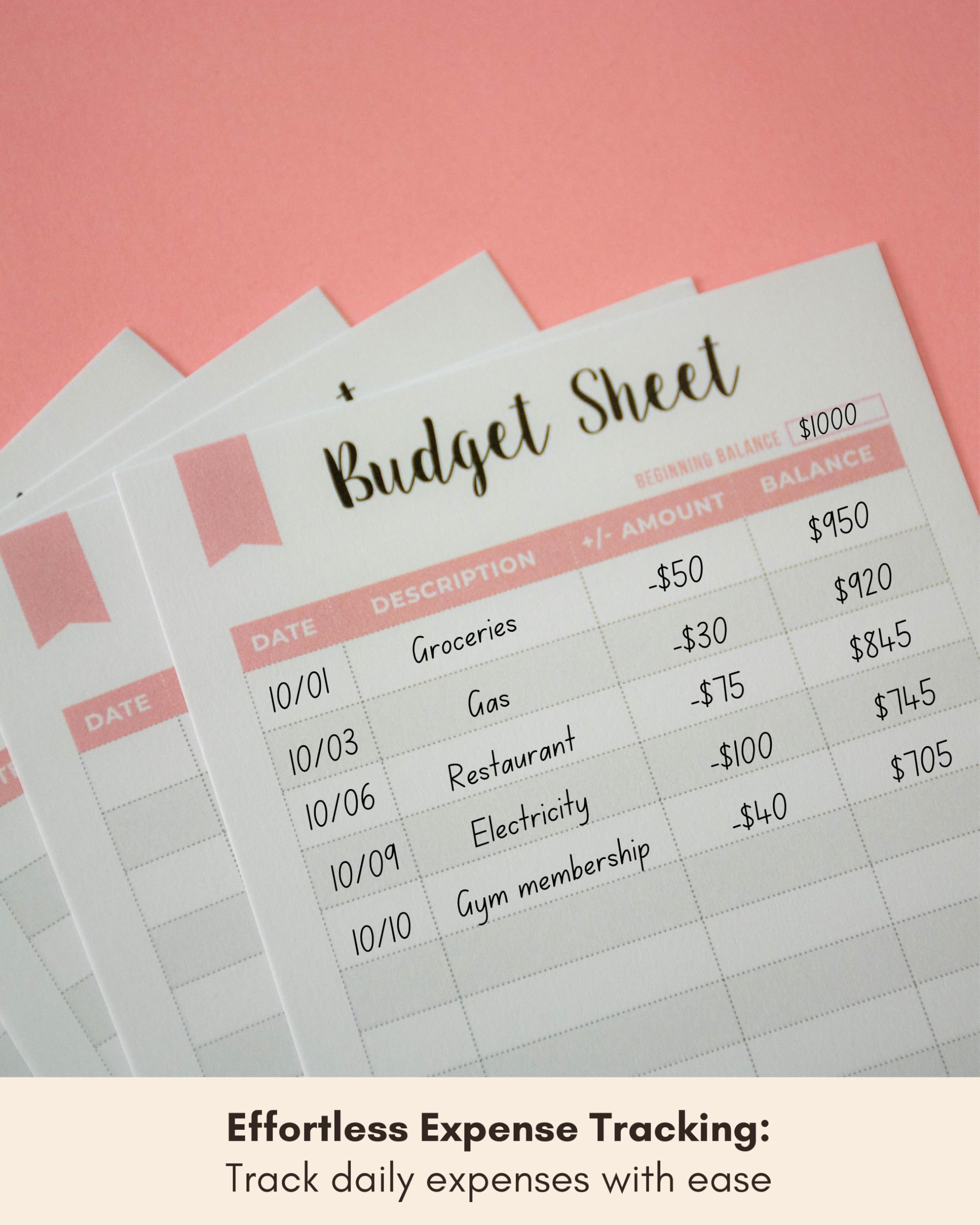 Lamare A6 Budget Binder Inserts – Weekly Budget Planner & Expense Tracker Sheets – A6 Planner Inserts for Cash Stuffing & Money Tracker