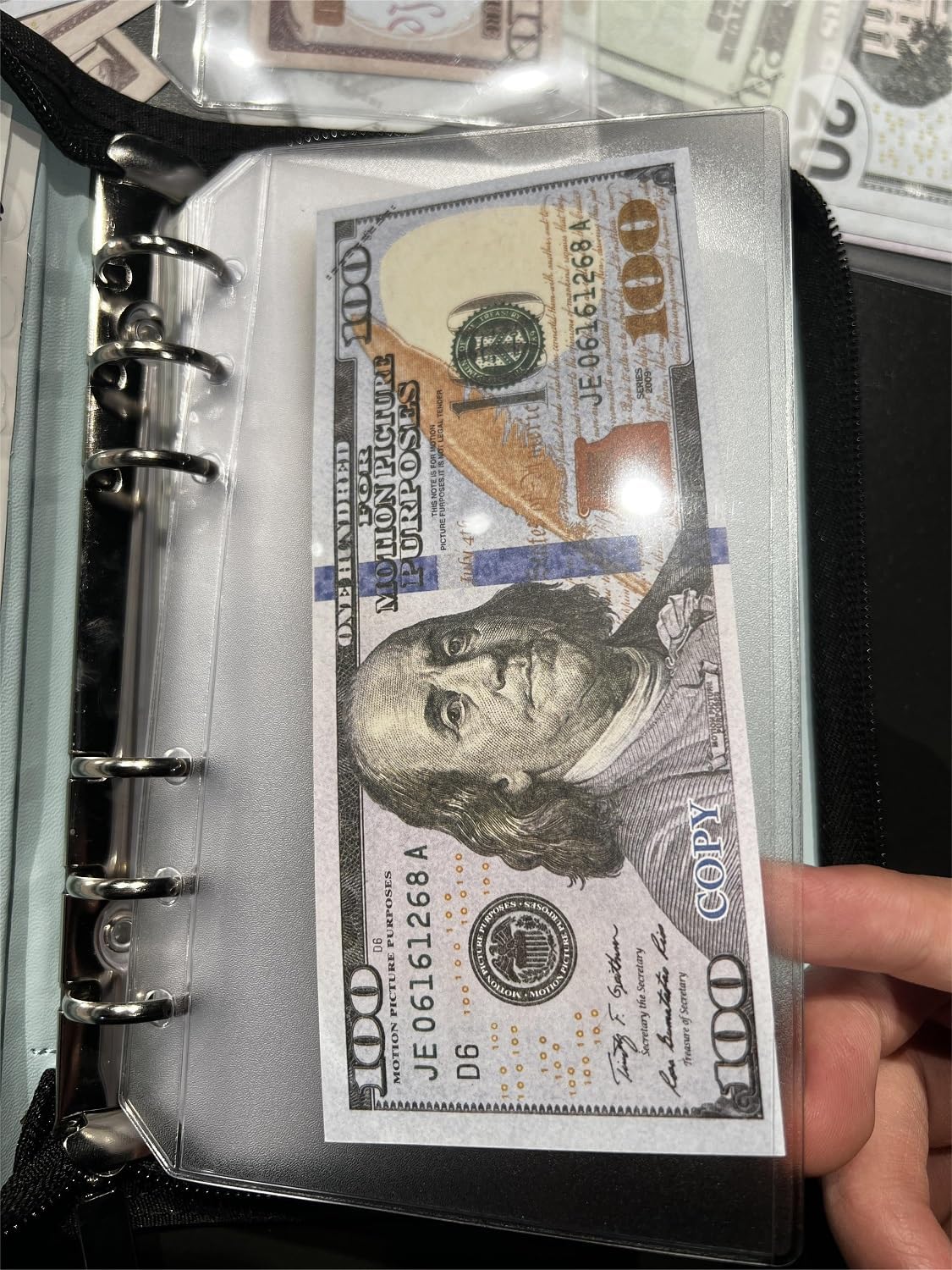 12PCS A6 Binder Pockets with No Zippers, Zipless Budget Envelopes for the Cash System, A6 Binder Pouch for 6 Ring Binder, Money Folder Organizer, Clear PVC Savings Challenges Envelopes, 12PCS.